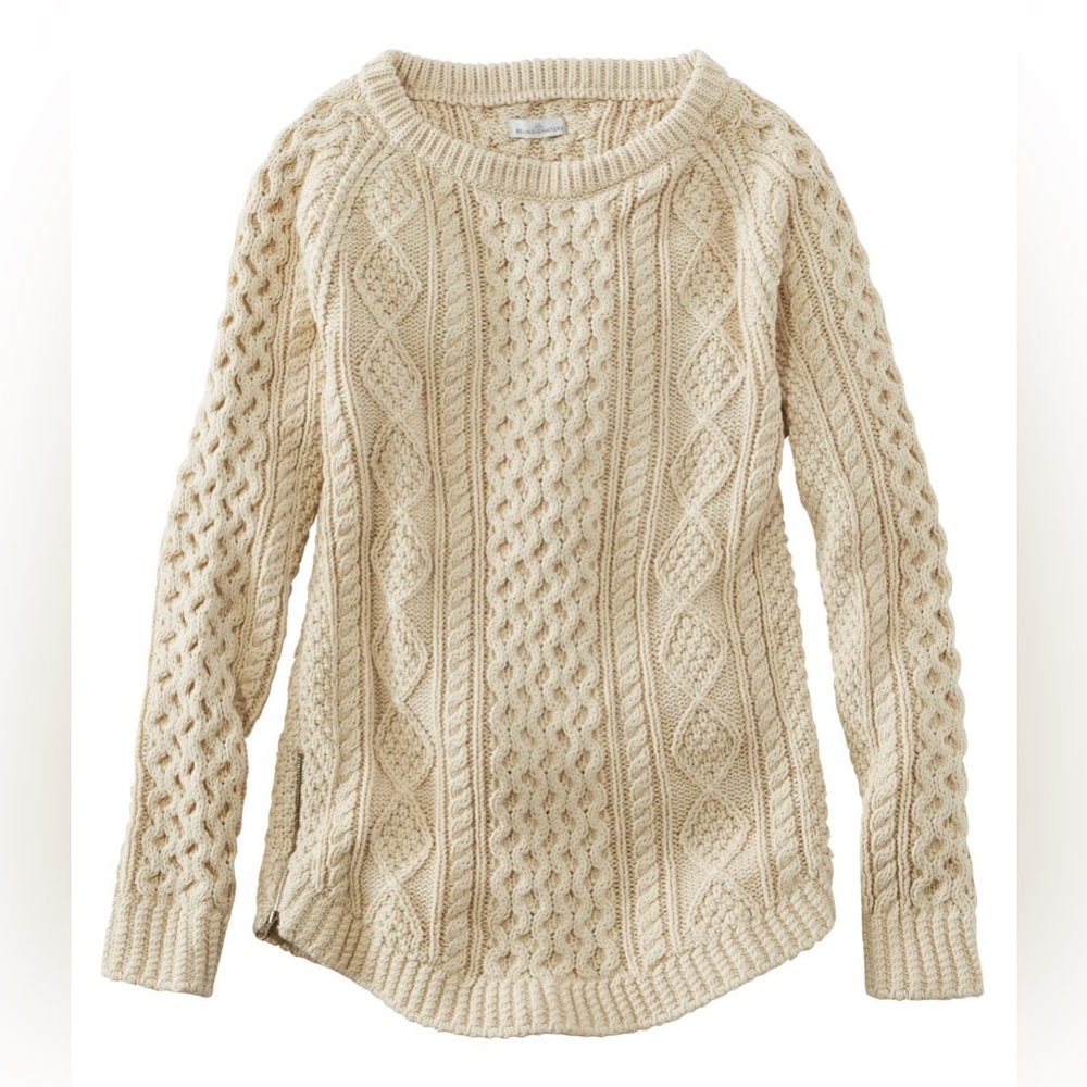 LL Bean signature fisherman sweater